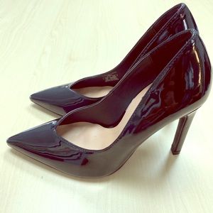 Zara black patent heels
